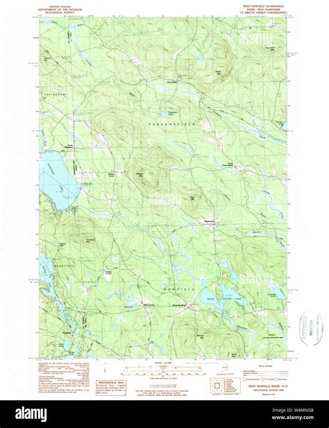 Maine USGS Historical Map West Newfield 461021 1983 24000 Restoration Stock Photo - Alamy