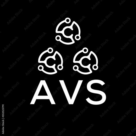 AVS letter logo. AVS best black background vector image. AVS Monogram ...