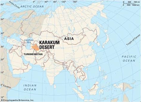 Karakum Desert | Map & Facts | Britannica.com