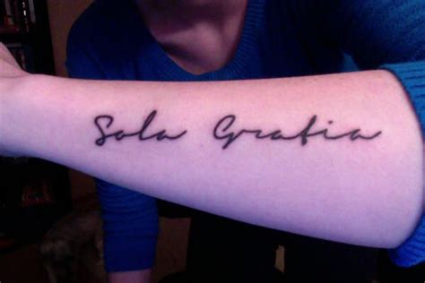 Sola Gratia = By Grace Alone. Thinking of this for my next tattoo ...