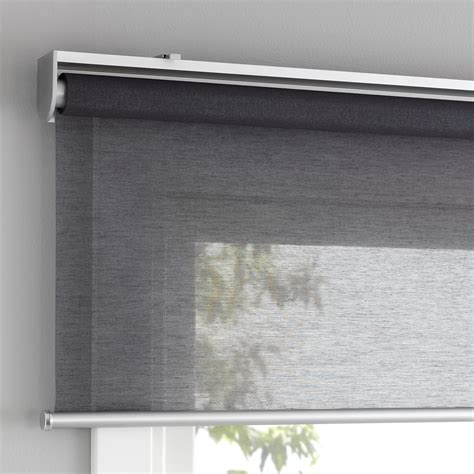 SKOGSKLÖVER roller blind, grey, 140x195 cm | IKEA Indonesia