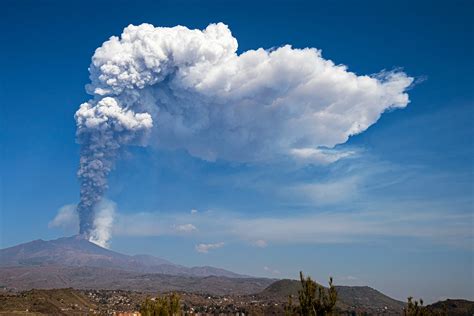 Mount Etna In Eruption After