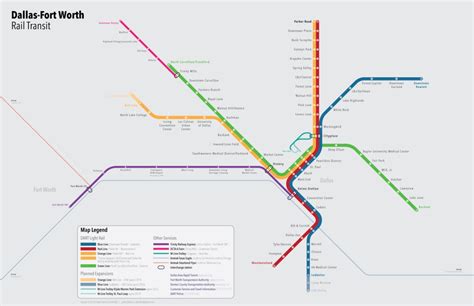 Transit Maps: Unofficial Map: Dallas-Fort Worth Rail Transit by Gabe Tiberius Columbo