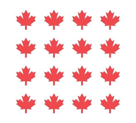 Canada Maple Leaf Vinyl Decal Sticker set of 16