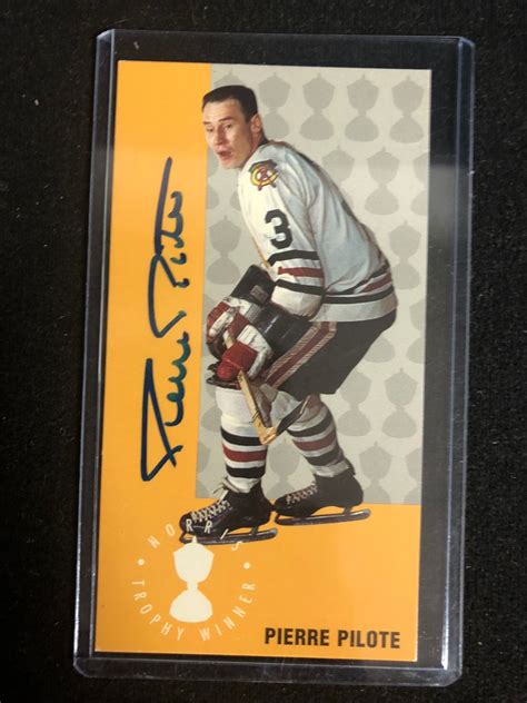 PIERRE PILOTE SIGNED TALL BOY HOCKEY CARD