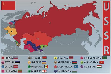 Former Soviet Union (USSR) Countries - WorldAtlas