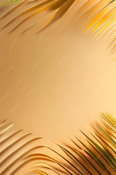 Premium AI Image | Palm leaves shadow on pastel beige wall background ...