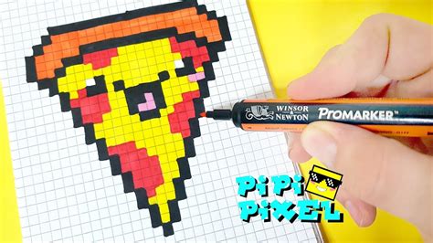 ОЧЕНЬ ЛЕГКО! КРУТАЯ ПИЦЦА РИСУЕМ ПО КЛЕТОЧКАМ !Very Easy !COOL PIZZA PIXEL ART HOW TO DRAW ...