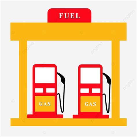 Cartoon Gas Station Clipart Hd PNG, Orange Cartoon Gas Station Clipart ...