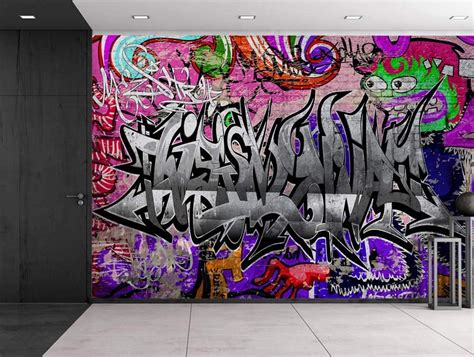 Wall26 Colorful Banksy Street Graffiti Peel & Stick Wallpaper, 100"x144 ...