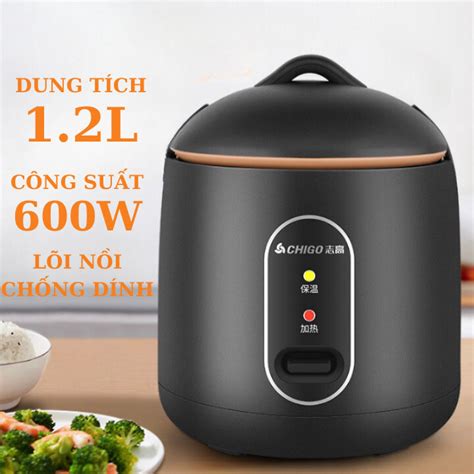 Mua Nồi cơm điện mini Chigo 1.2L chống dính - Nồi đa năng cao cấp hầm,kho, nấu cháo, xào nấu ...