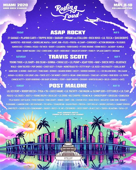 Post Malone, A$AP Rocky and Travis Scott to headline Rolling Loud