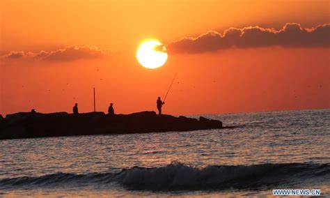 Scenery of sunset in Tel Aviv, Israel - Global Times