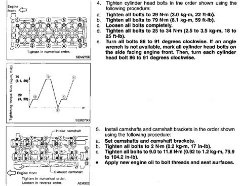 Nissan sentra cylinder head torque