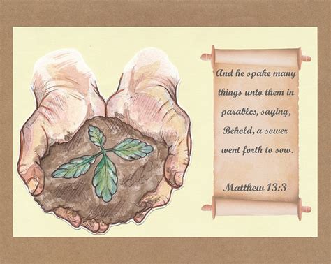 Matthew 13:3 | Scripture art, Pretty inspirational quotes, Parables