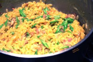 Asparagus Orzotto with Pancetta