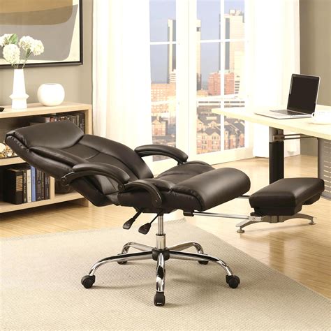 Executive Adjustable Reclining Office Chair with Incremental Footrest ...