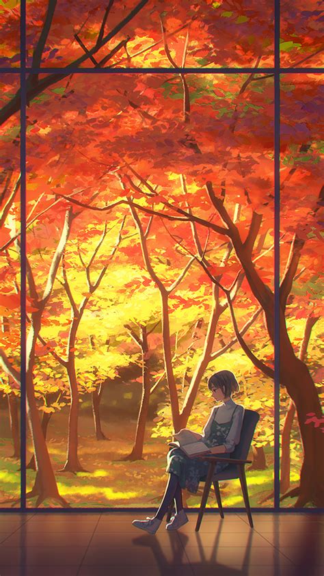 Autumn Anime Art Wallpaper Download | MobCup