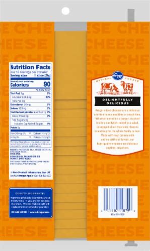 Kroger® Medium Cheddar Sliced Cheese, 16 slices / 12 oz - Smith’s Food ...