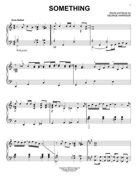 Something by The Beatles Sheet Music for Piano Solo at Sheet Music Direct