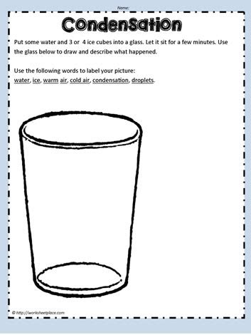 Condensation Experiment Worksheets