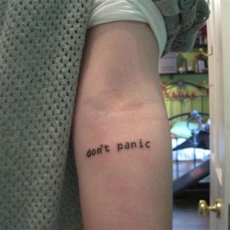 Don't Panic. | Tattoo love