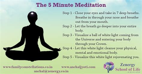 The 5 Minute Meditation | 5 minute meditation, Meditation steps ...