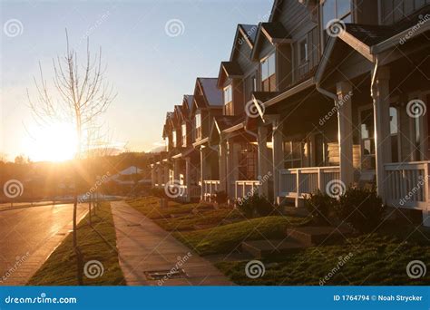 Suburb Sunset stock photo. Image of estate, housing, home - 1764794