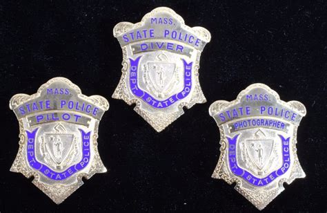 Massachusetts State Police Badge Set of Six