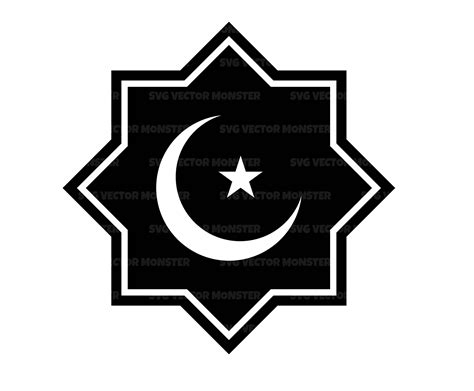 Islamic Crescent Moon and Star Svg Muslim Svg Islam Symbol - Etsy Ireland