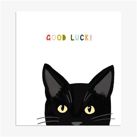 Good Luck Black Cat Card — Burnt Butter Cakes