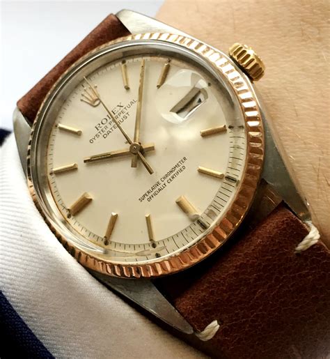 Rare Rolex Datejust Rosegold Steel Vintage Automatic | Vintage Portfolio