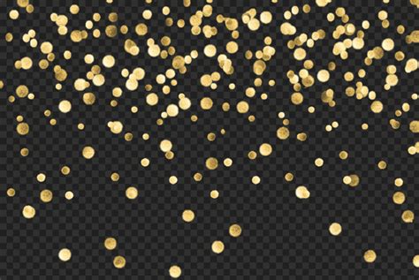 HD Gold Confetti Party Christmas PNG | Citypng