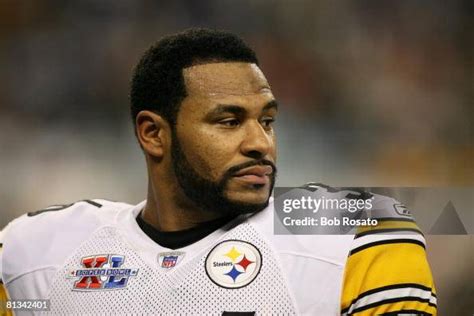 Super Bowl XL, Closeup of Pittsburgh Steelers Jerome Bettis before ...