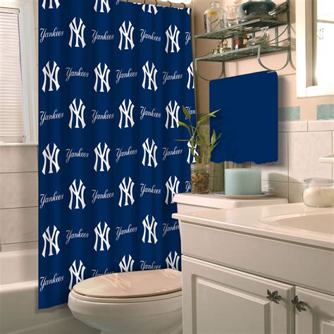 MLB New York Yankees 72" x 72" Shower Curtain, 1 Each - Walmart.com - Walmart.com