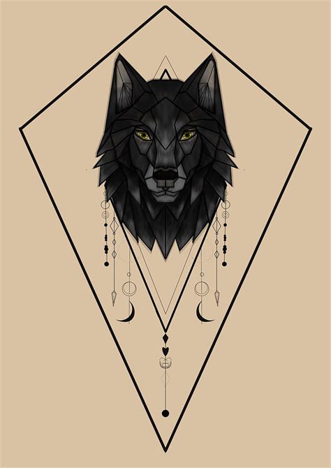 Geometric Wolf Wallpaper