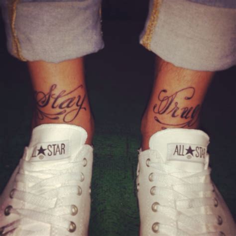 Stay true ankle tattoos Ankle Tattoos, Stay True, Wedding Sneaker, Piercing, Tattoo Ideas, Ink ...