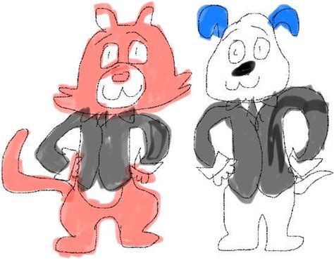 Custard + Pupcake in their tuxedos. by connorhodges20 on DeviantArt