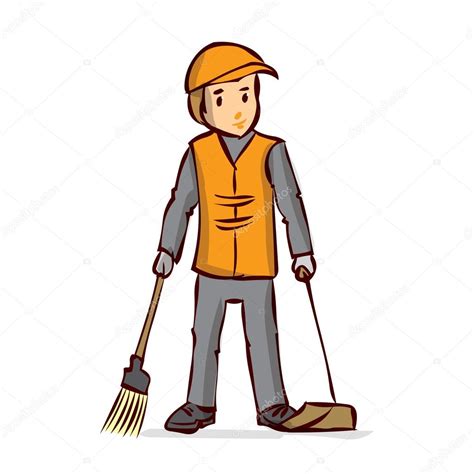 Street Sweeper at Work Stock Vector Image by ©dergriza #107750732