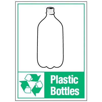 Graphic Recycling Labels - Plastic Bottle | Seton