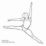 Dancers  Male Ballet Dancer Coloring Page 3 sketch template