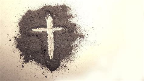 Cross Made in Ash on Clean Background Stock Image - Image of hope, grey: 150647831