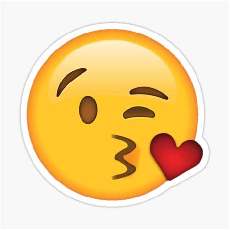 "Kiss/Kissy Face Emoji" Sticker for Sale by alecturner | Redbubble