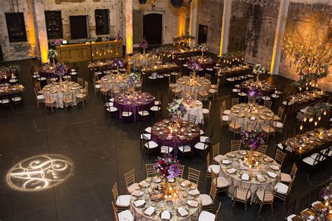 Purple and Gold Reception Decor