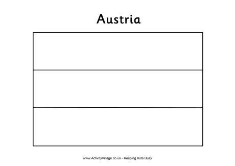 Austria Flag Colouring Page