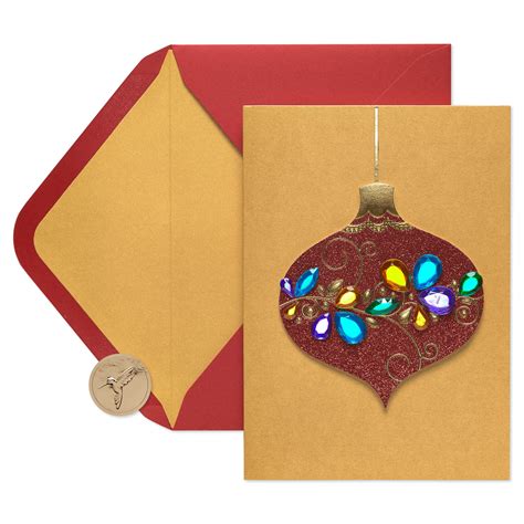 Papyrus Gem Ornament Christmas Boxed Greeting Cards, 8ct - Walmart.com ...