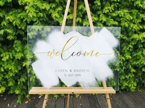 A1/A2 Wedding Welcome Sign Acrylic Wedding Signs Wedding - Etsy UK