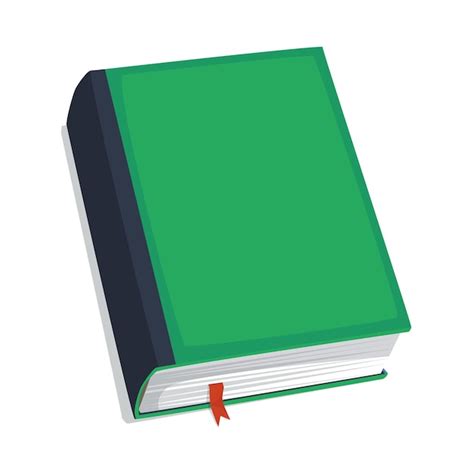 Premium Vector | A thick green book lies on the surface flat vector ...