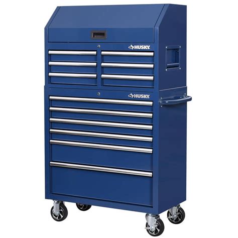 Select stores -YMMV Husky 36 in. 12-Drawer Blue Tool Chest Combo H36CH6TR6BLU - The Home Depot $398