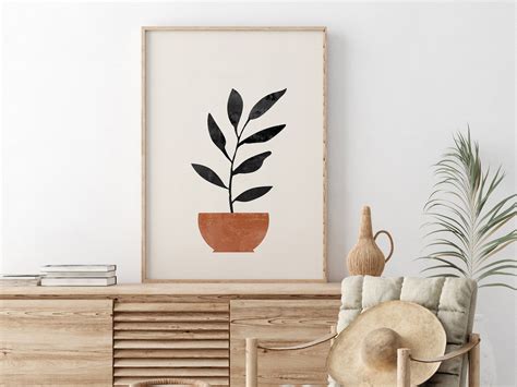 Minimalist Print Boho Plant Print DIGITAL DOWNLOAD | Etsy